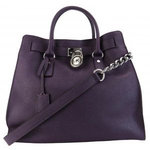 MICHAEL Michael Kors Purple Leather Hamilton Bag